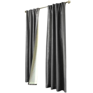 Ming Lined Faux Silk Panel Curtains, 84in x 104in