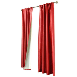 Ming Lined Faux Silk Panel Curtains, 84in x 104in