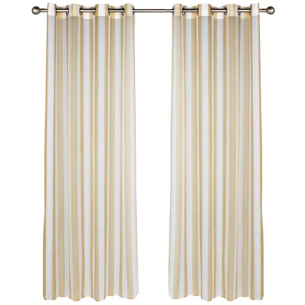 Escape Stripe Grommet Top Panel Curtains