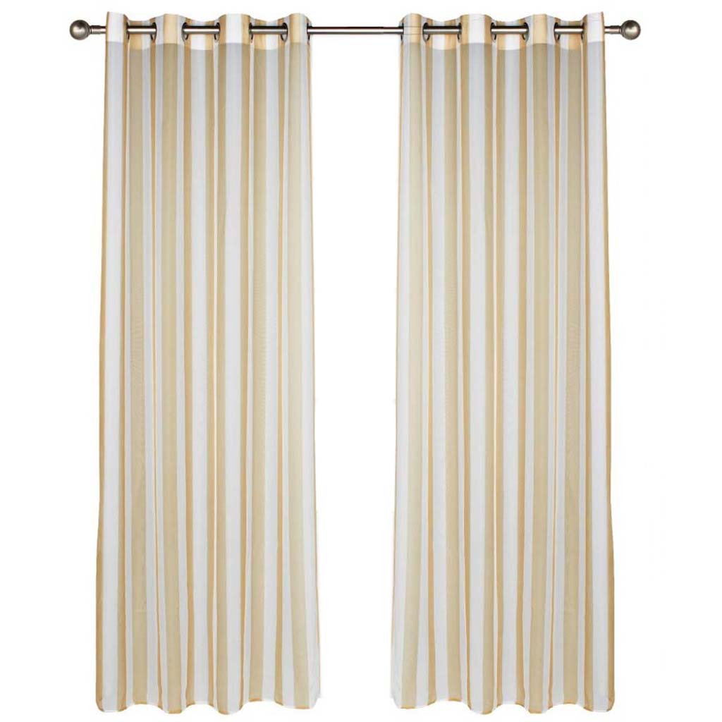 Escape Stripe Grommet Top Panel Curtains