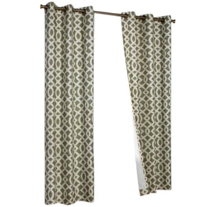 Trellis Printed Cotton Grommet Panel Curtains