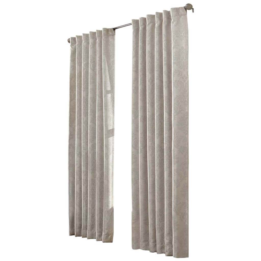 Belgique Dual Header Back Tab/ Pocket Top Panel Curtains