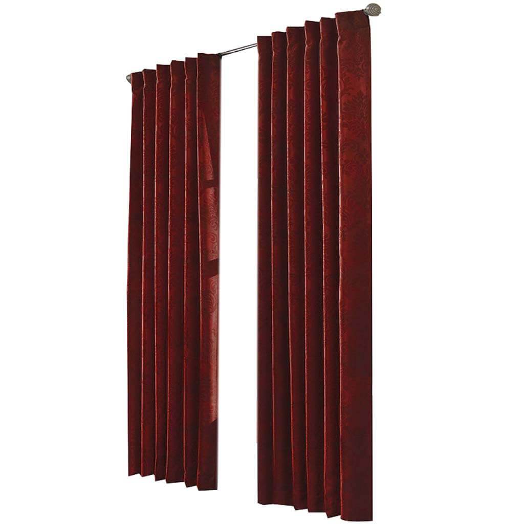 Belgique Dual Header Back Tab/ Pocket Top Panel Curtains