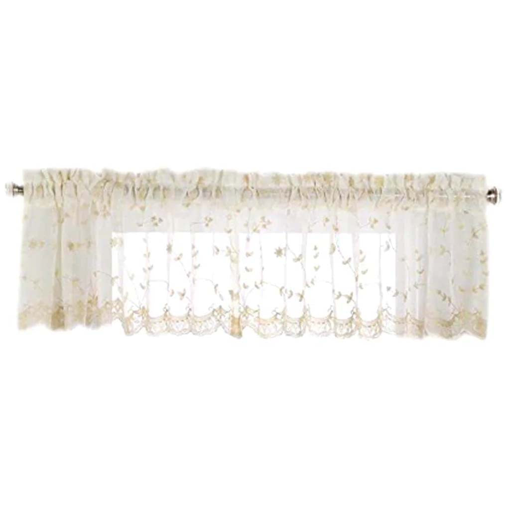 Grandeur Pole Top Valance Curtains 52in x 17in Cream