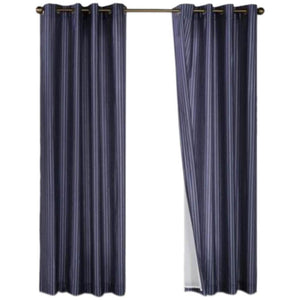 Classic Striped Lined Grommet Curtains