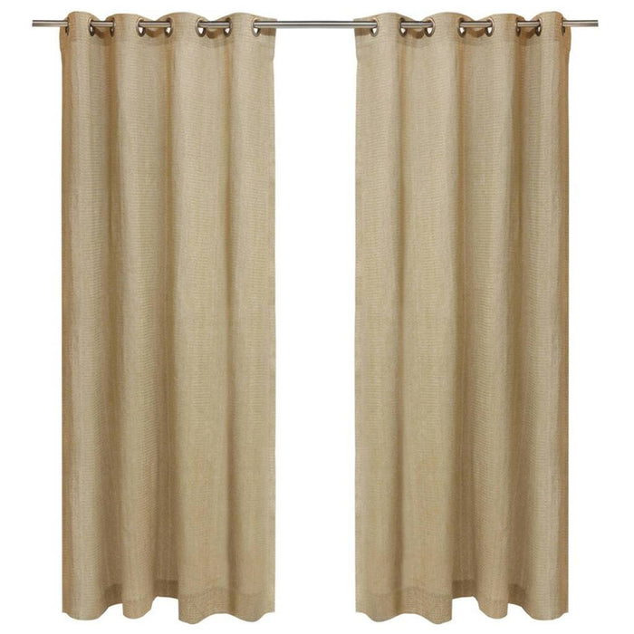 Raffia Grommet Top Panel Curtains Natural