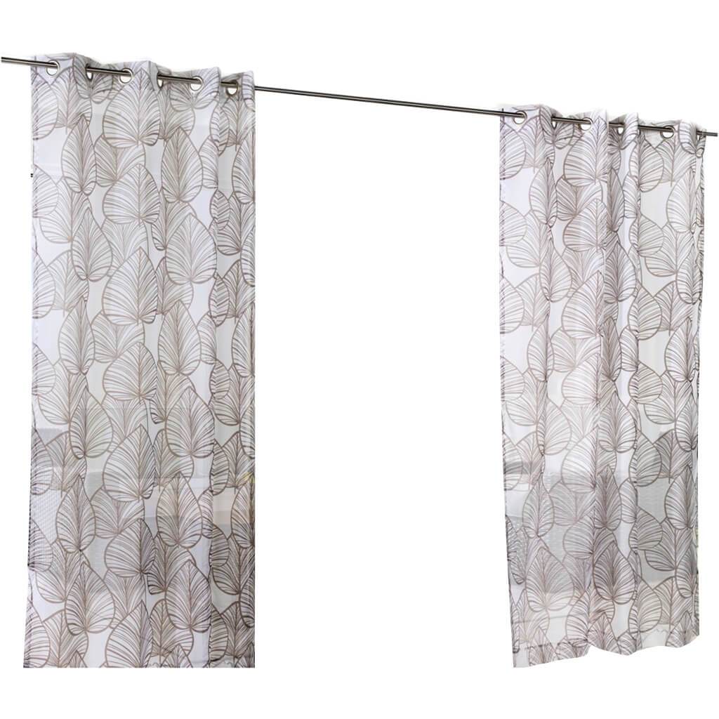 Havana Leaf Grommet Top Panel Curtains