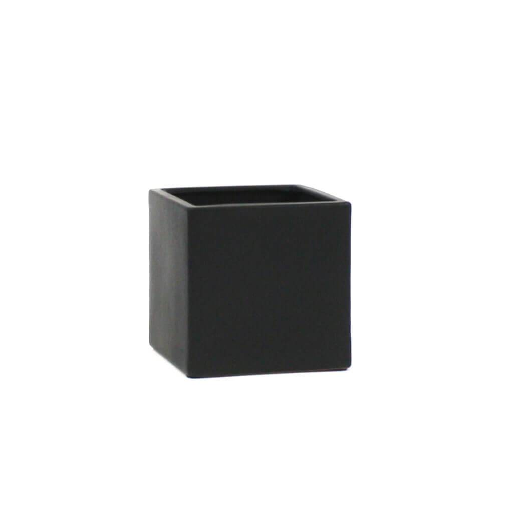 SQUARE CUBE BLACK OPEN: 6.5"X6.5", HEIGHT: 6" 