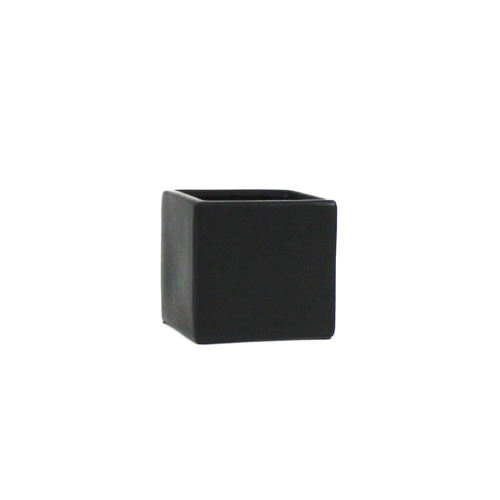 BLACK SQUARE CUBE OPEN: 5.5&quot;X5.5&quot;, HEIGHT: 5&quot; 