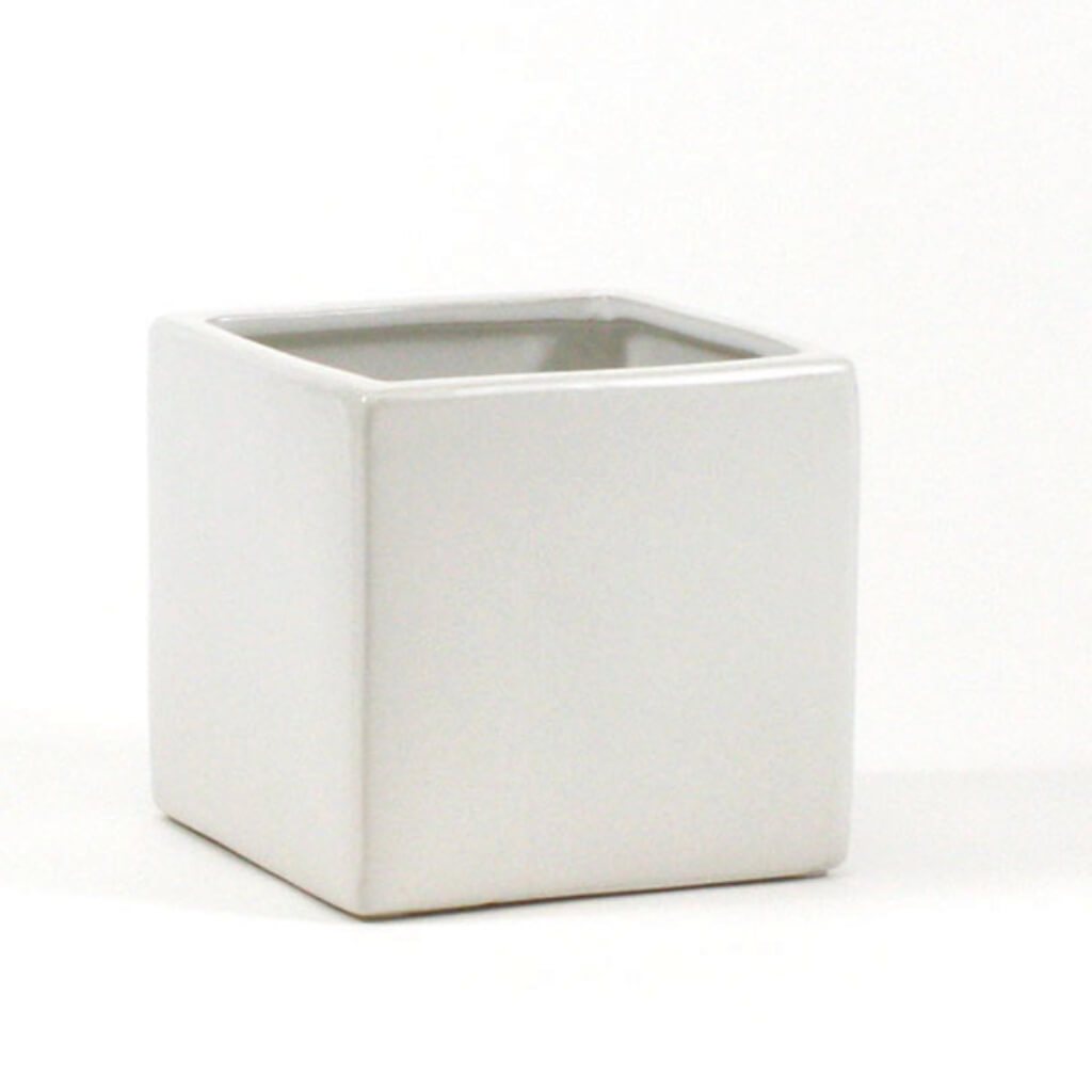 WHITE SQUARE CUBE OPEN:3.75&quot;X.3.75&quot; HEIGHT:3.75&quot; 