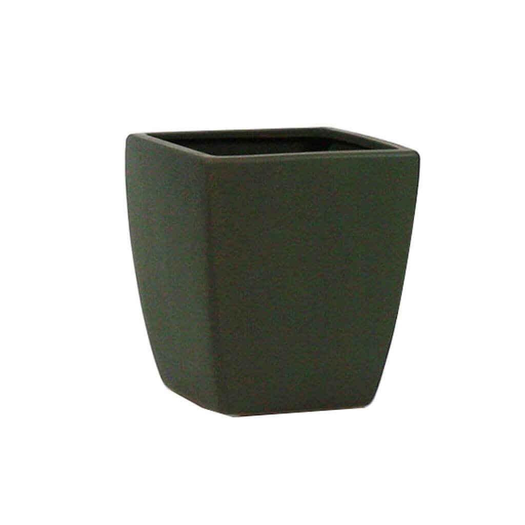 GREEN TAPERED BLOCK OPEN DIAMETER: 6" HEIGHT:6.5" 