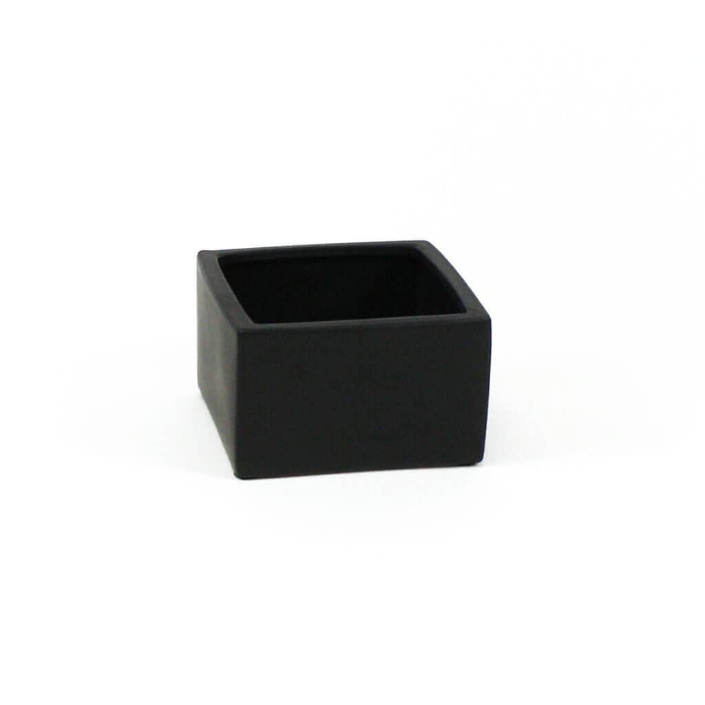 BLACK LOW SQUARE BLOCK L X W: 6.25&quot;X6.25&quot;, HEIGHT: 4&quot; 