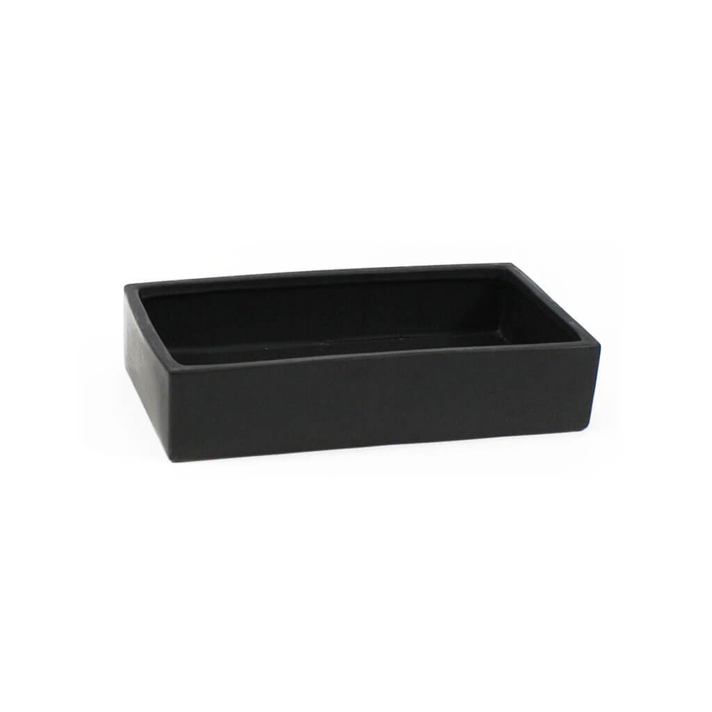 BLACK LONG LOW RECTANGLE OPEN: 16&quot;X9&quot;, HEIGHT: 3.3&quot; 