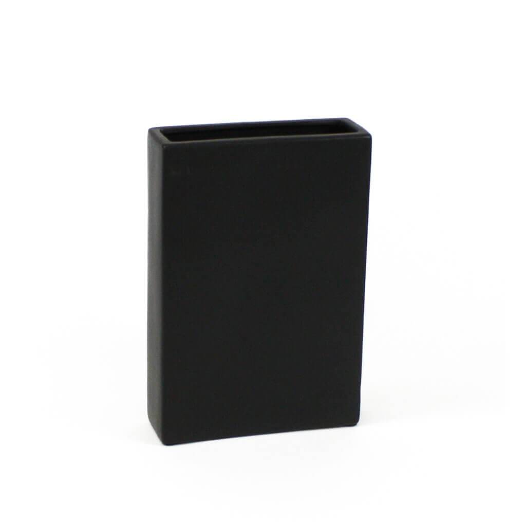 BLACK TALL FLAT RECTANGLE OPEN: 8&quot;X2.5&quot;, HEIGHT: 12&quot; 