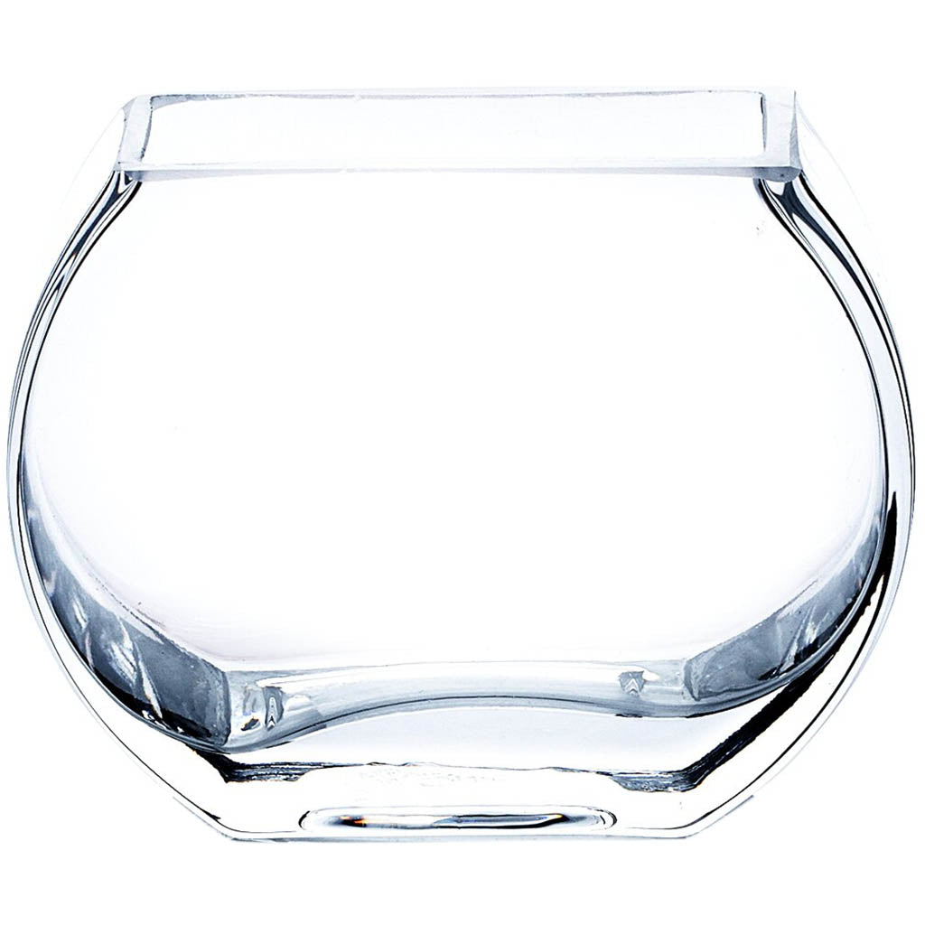 Clear Square Moon Vase, H3in X L4in X W1.5in