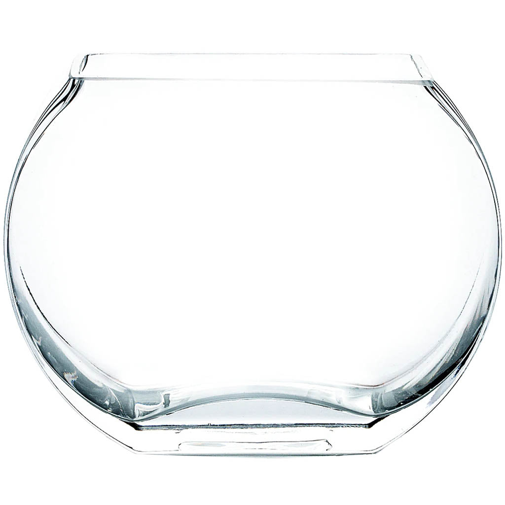 Clear Square Moon Vase, H4.5in X L6in X 2in