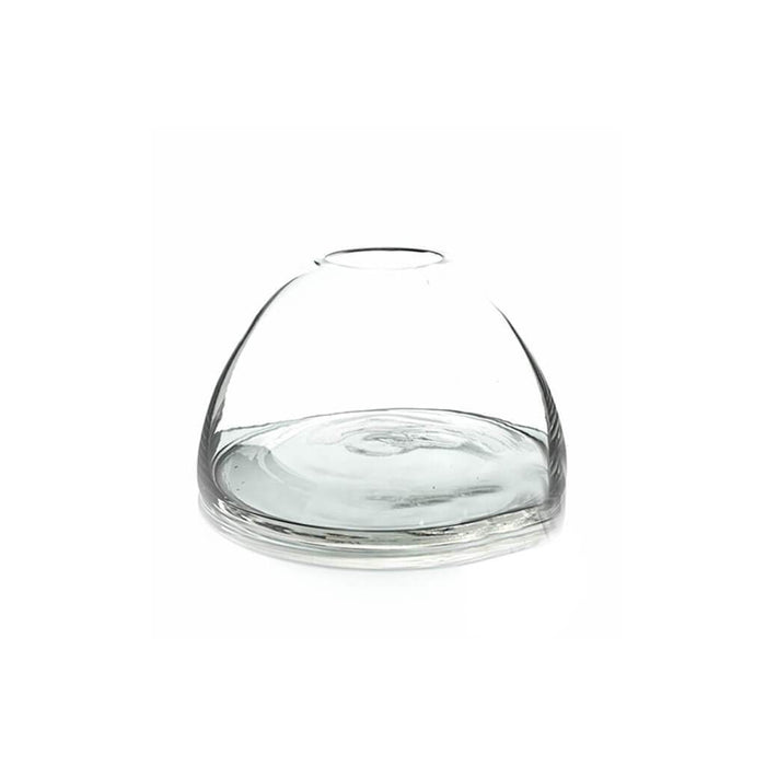 CLEAR BOWL VASE OPEN:2.25"HEIGHT:4.5" BASE7.5" 