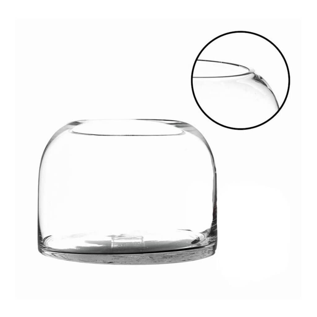 CLEAR DOME SHAPE TERRARIUM VASE. 6.1 X 7"X 9.75" 