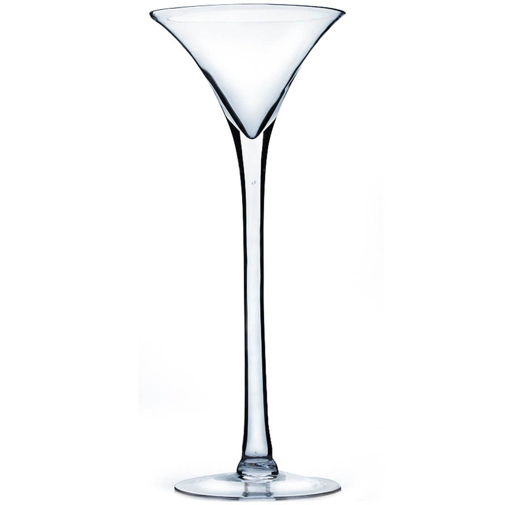 Martini Glass Vase, H16in X L6in X W6in