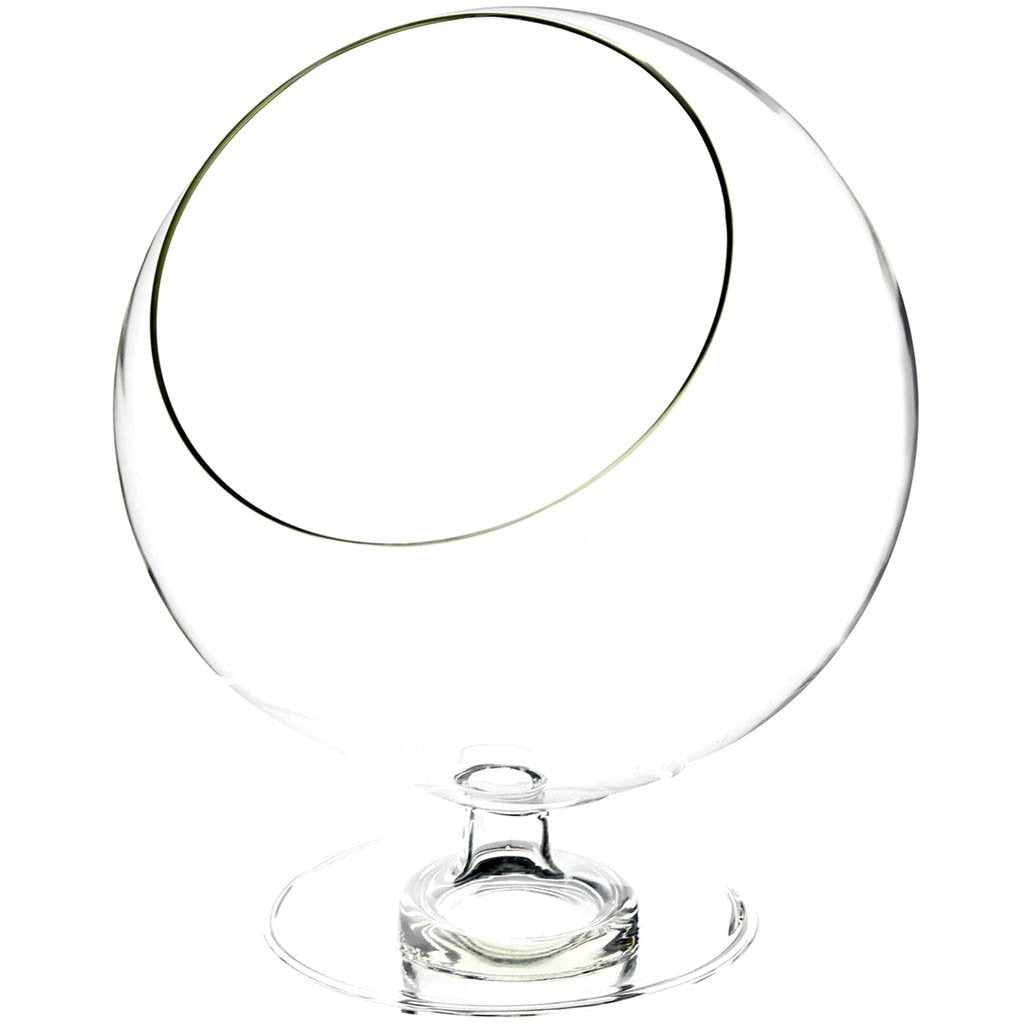 Clear Slant Bowl Terrarium, H6in X L5in X W5in