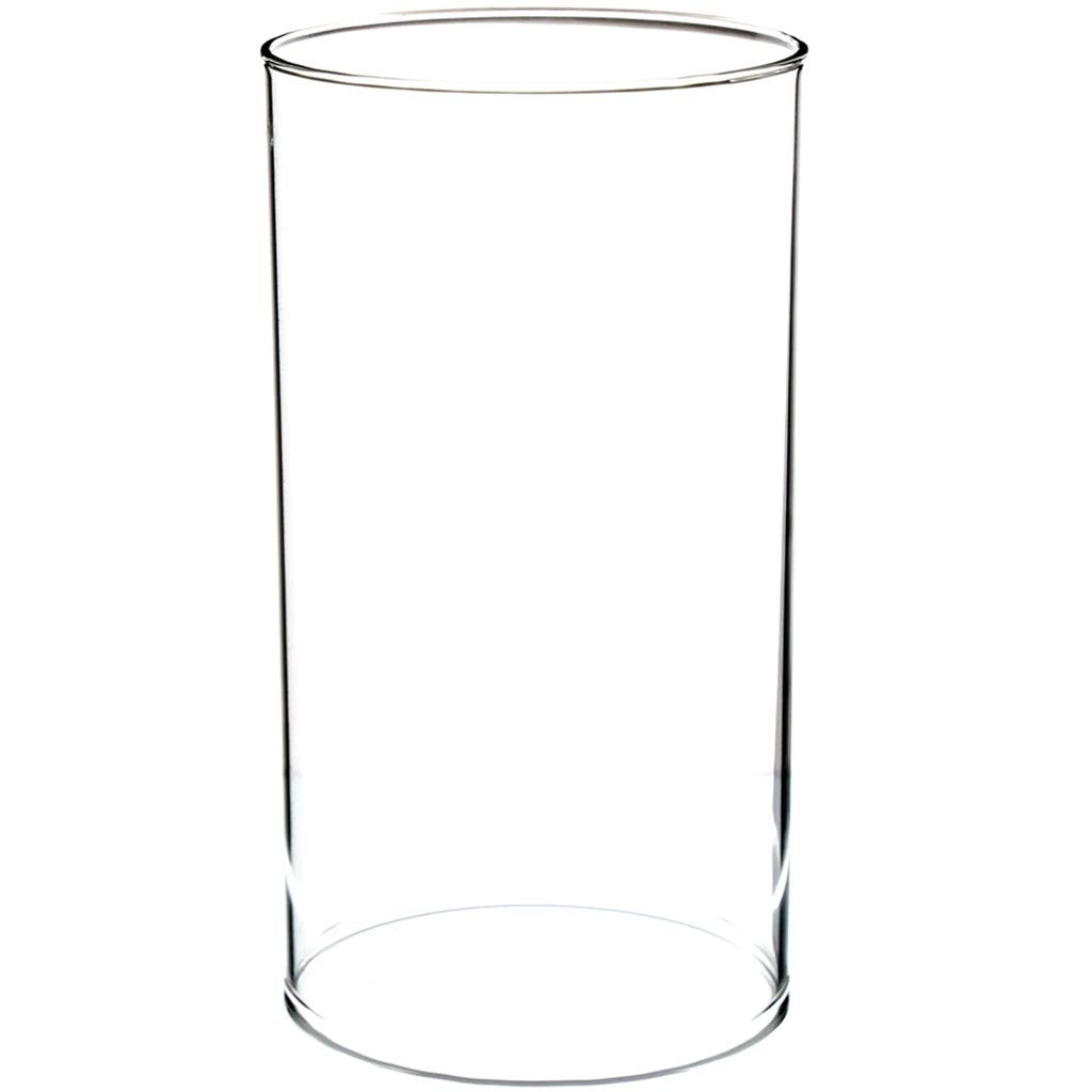 Clear Hurricane Candleholder Vase, H8in X L4in X W4in