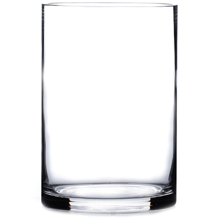 Clear Cylinder Glass Vase. H6in X L4in X W4in