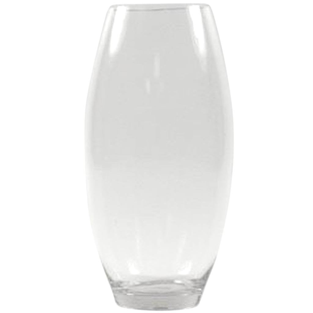 Clear Glass Bullet Vase, H14in X L5.5in X W5.5in