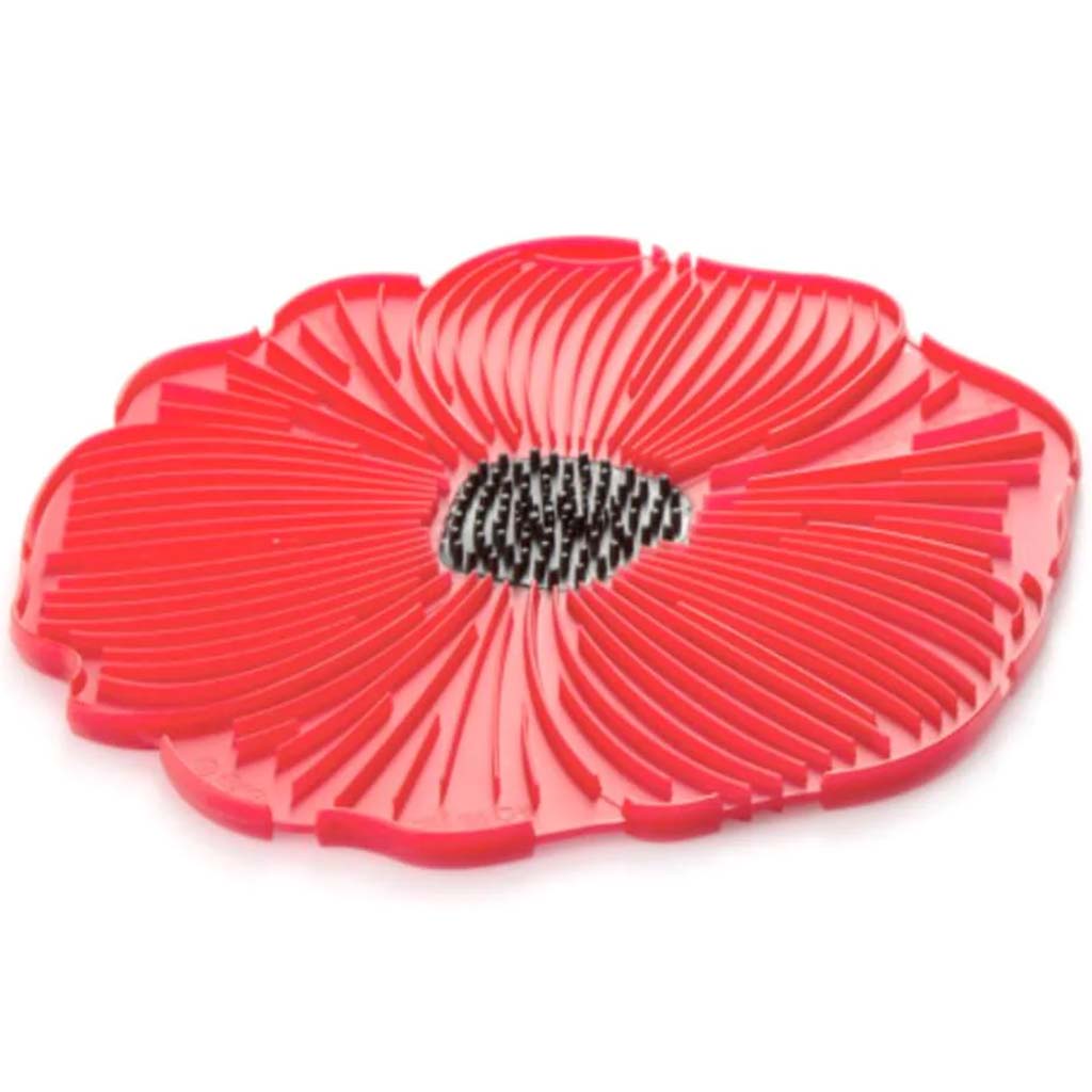 POPPY TRIVET RED SCARLET 8IN