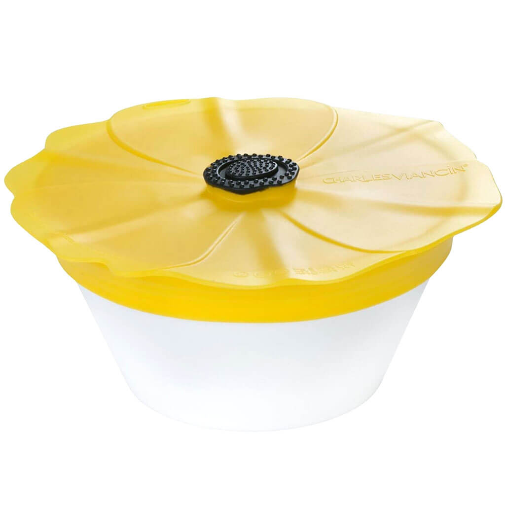 Poppy Pop Silicon Lid - Bumblebee, Yellow, 8in