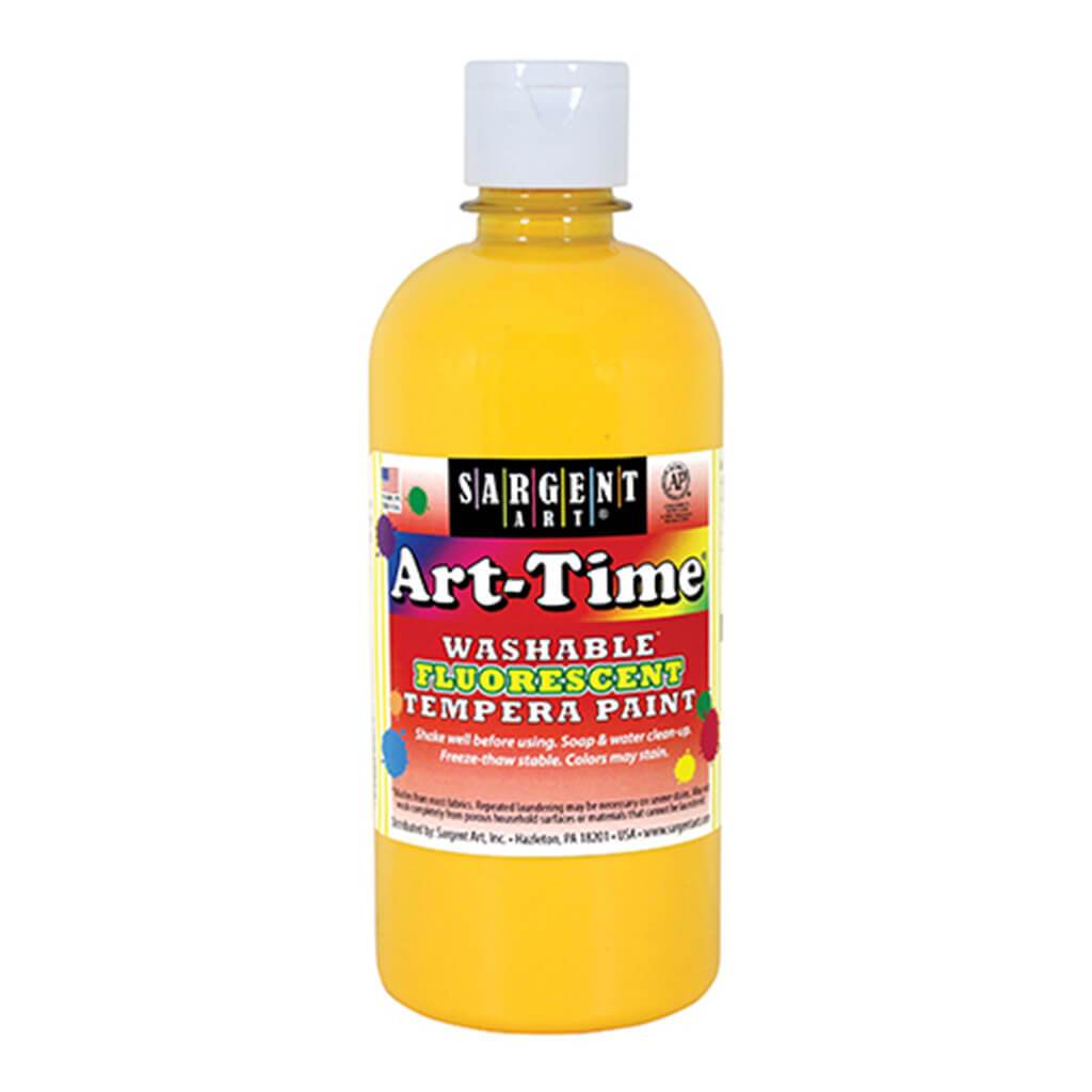 Washable Fluorescent Tempera Paint 16oz