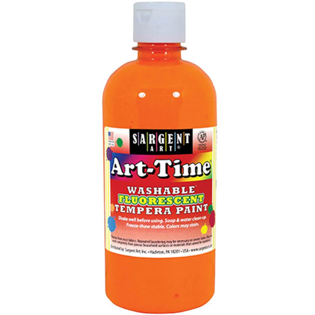 Washable Fluorescent Tempera Paint 16oz