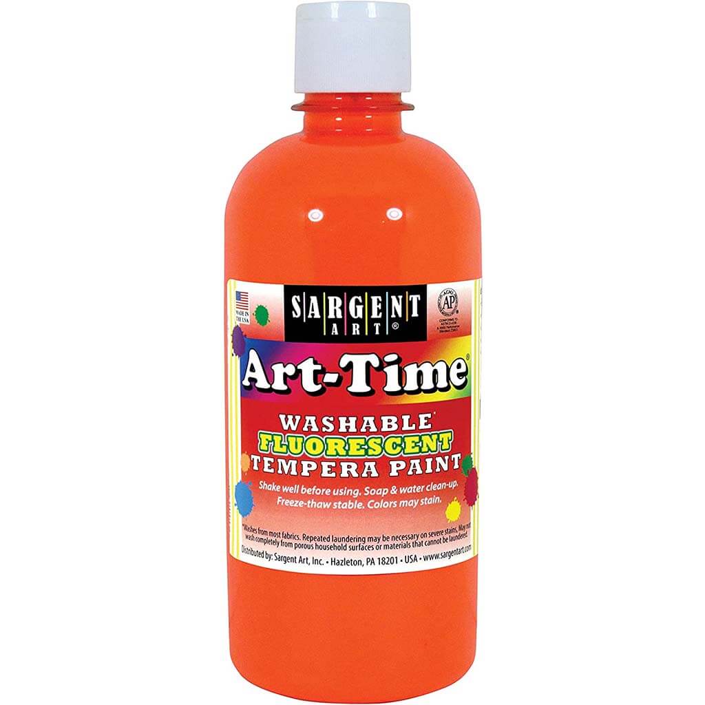 Washable Fluorescent Tempera Paint 16oz