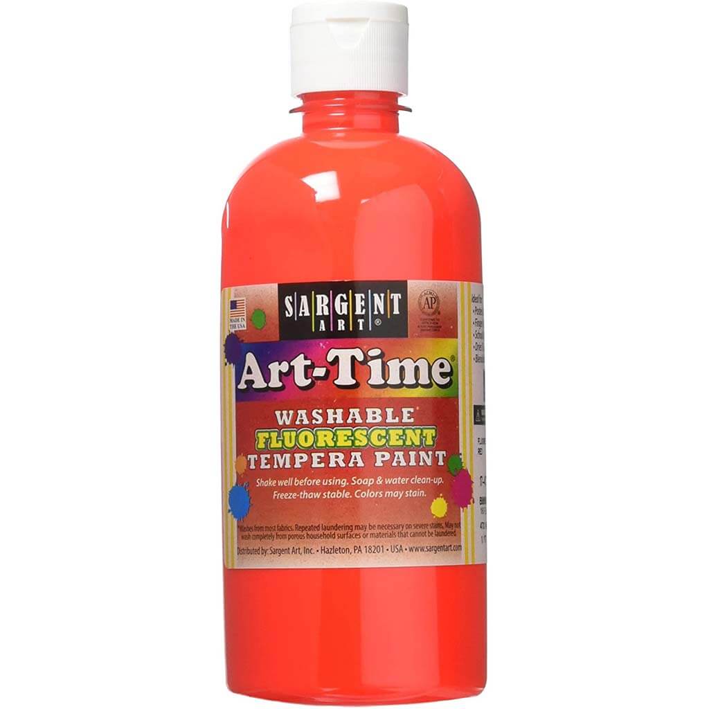 Washable Fluorescent Tempera Paint 16oz