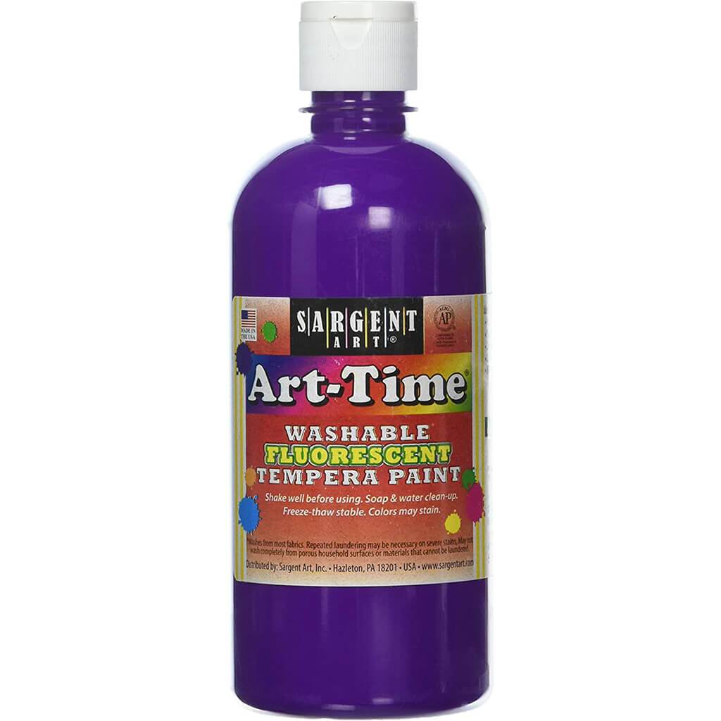 Washable Fluorescent Tempera Paint 16oz