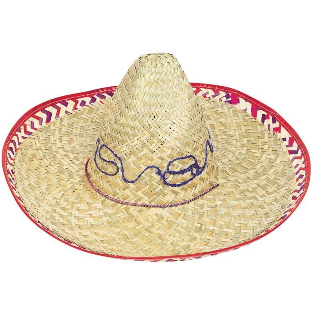 Adult Sombrero with Check Trim 