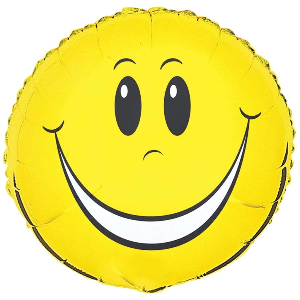 Foil Balloon 18in, Happy Face