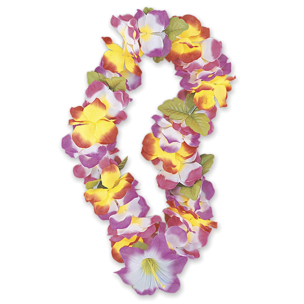 Fancy Lily Rainbow Lei 40in 