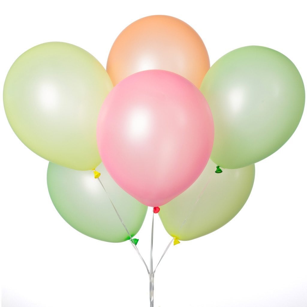 Latex Balloons 12in 10ct, Neon Colors 