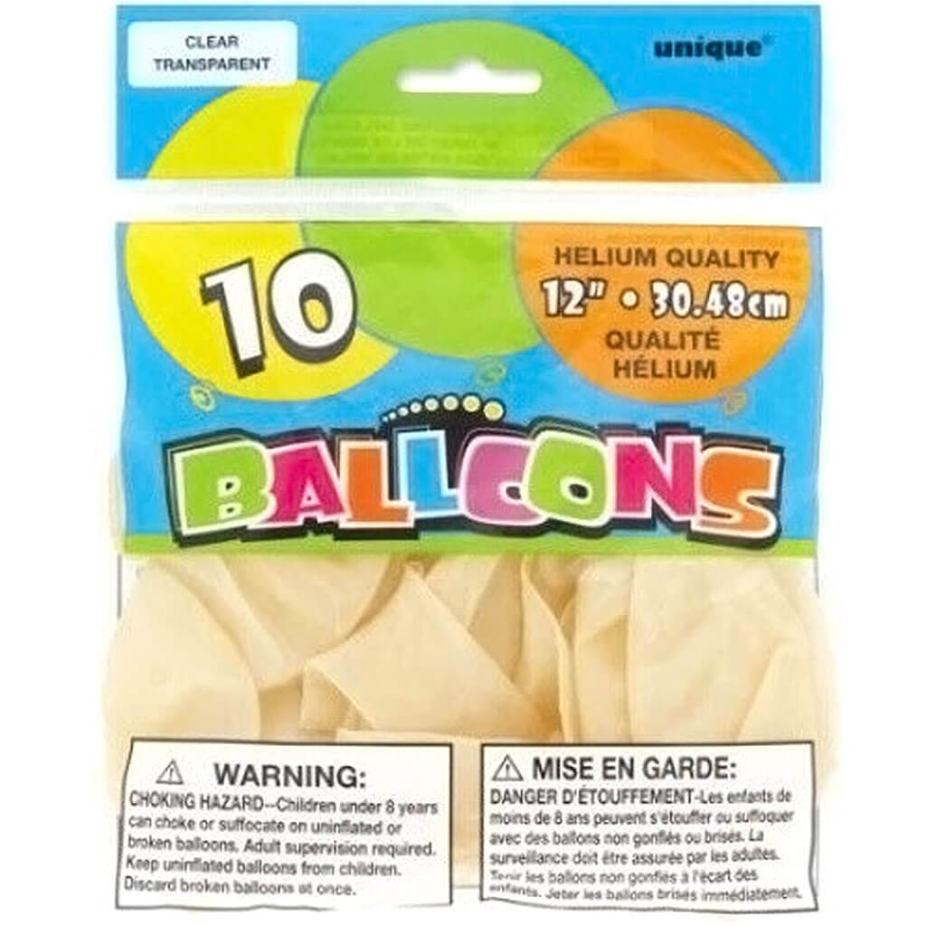 Clear Transparent 12in Balloons 50ct