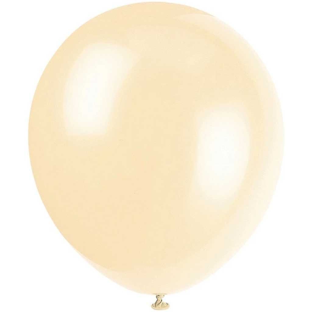 Latex Balloons 12in 10ct, Ivory 