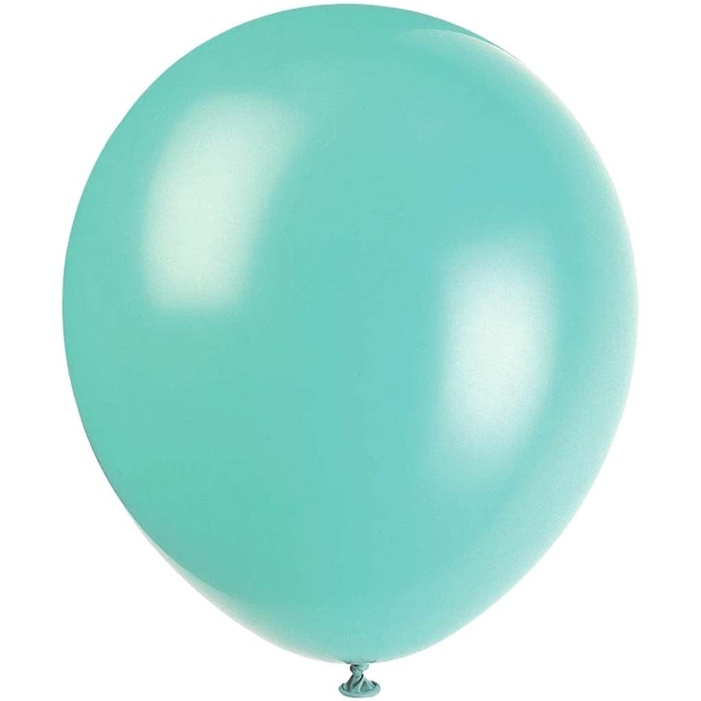 10 SEAFOAM AQUA BALLOONS 12IN