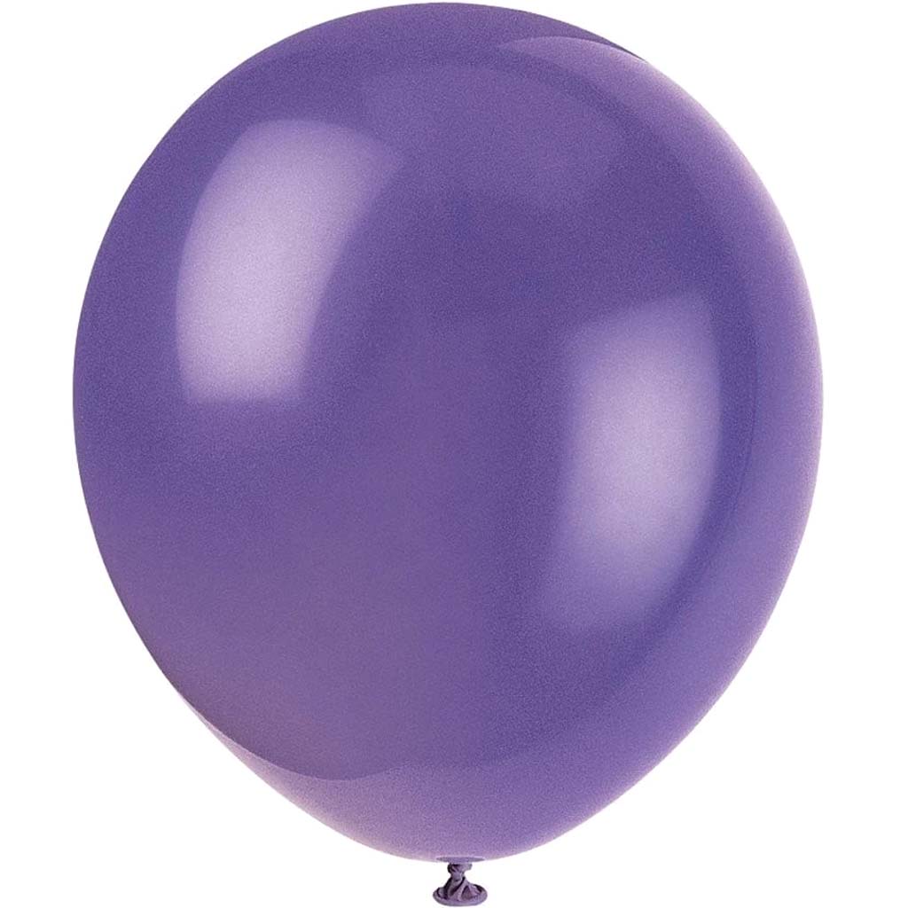 Latex Balloons 12in 10ct, Amethyst Purple