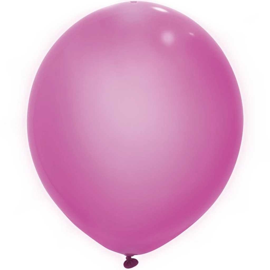 Light Up Balloons 9in 5ct, Solid Petal Pink 