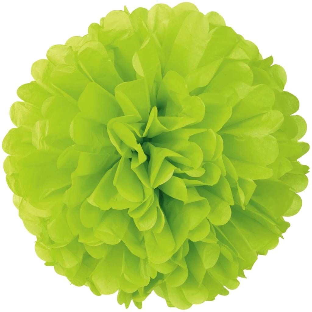 Puff Decorations Lime Green, 16in 