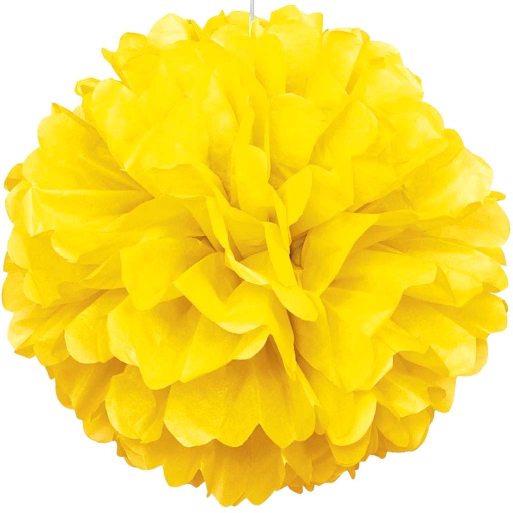 Puff Decorations Yellow 16in 