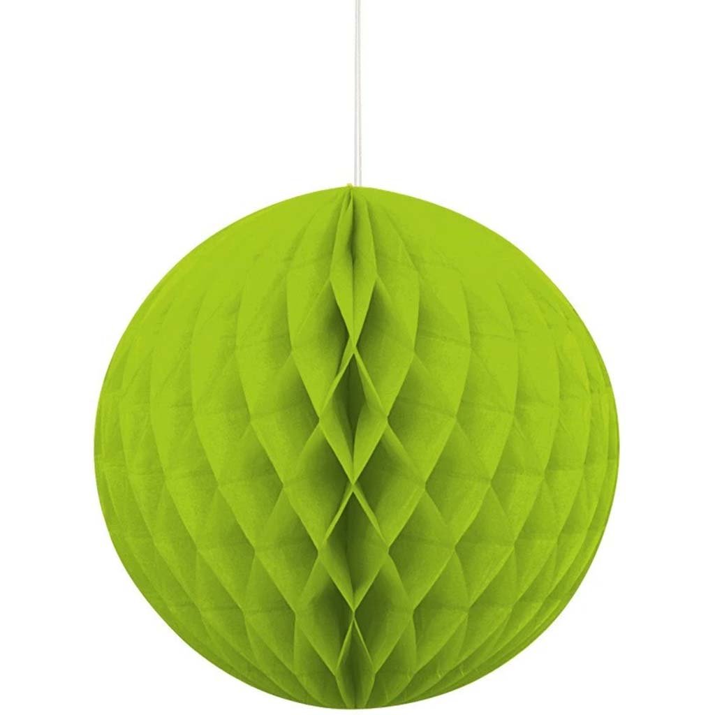 Honeycomb Ball Neon Lime Green 8in 