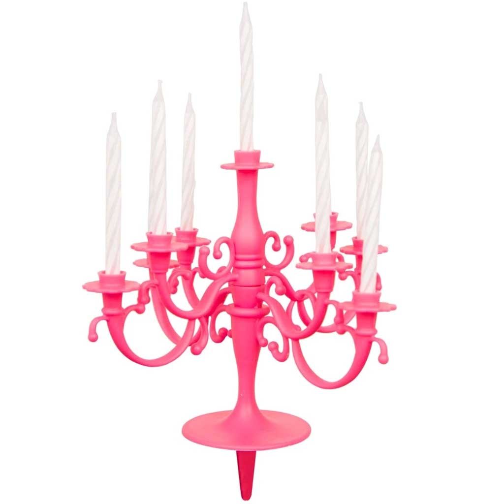 Cake Toppers &amp; Birthday Candles Hot Pink Candelabra 