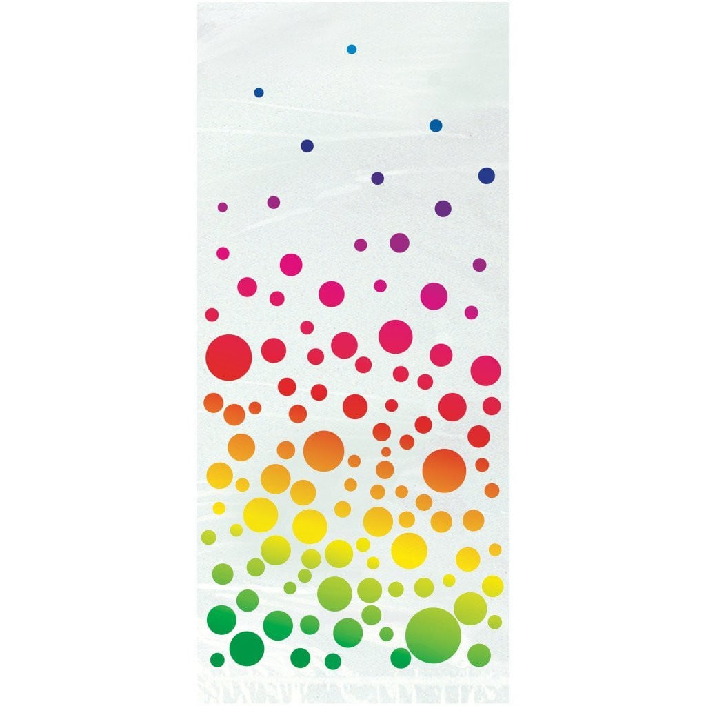 Cellophane Bags 20ct, Rainbow Bubbles 