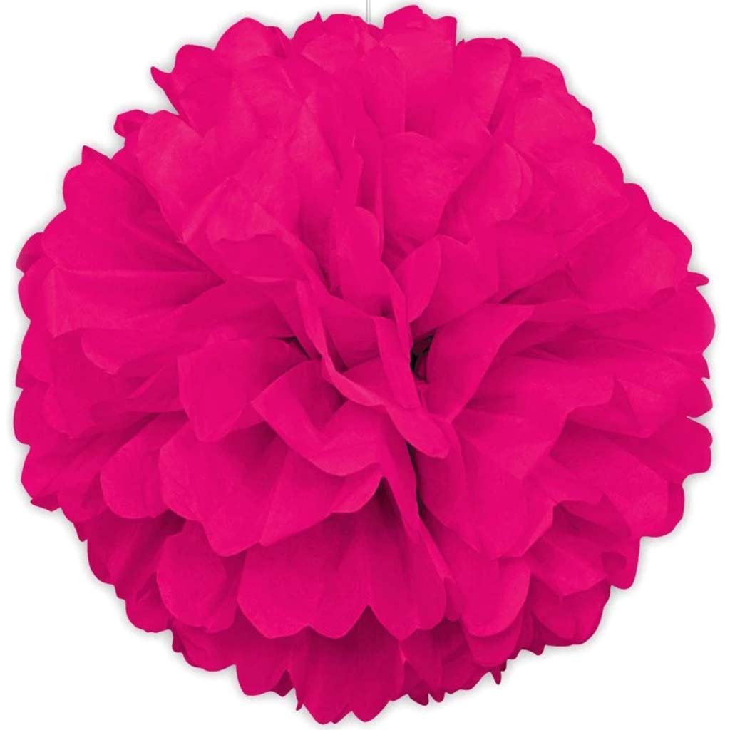 Puff Decorations Neon Pink 16in 