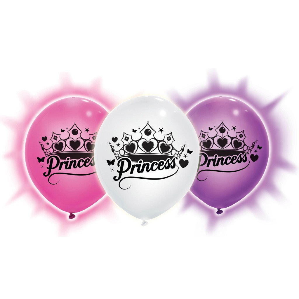 Light Up Balloons, 5ct Princess Assorted 